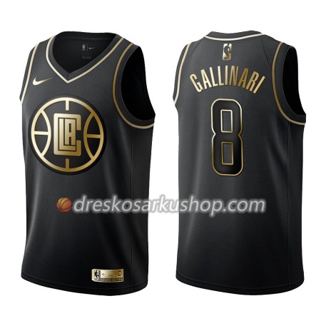 Muški NBA Dres Los Angeles Clippers Danilo Gallinari 8 Nike Crna Golden Edition Swingman